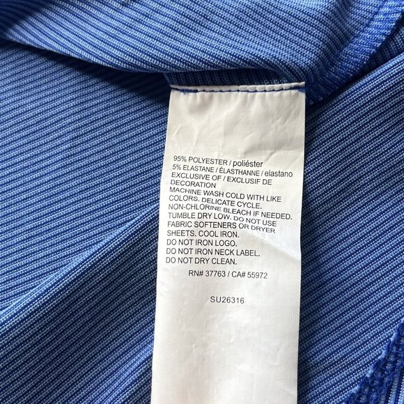 Callaway Golf Polo Shirt Womens Medium Blue Tennis OptiDri Striped - Picture 6 of 7